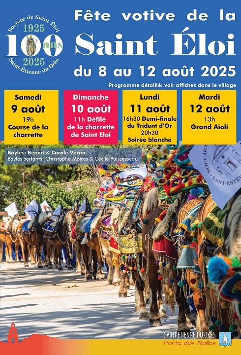 Fête de la Saint Eloi 2025 à Saint Etienne du Grès