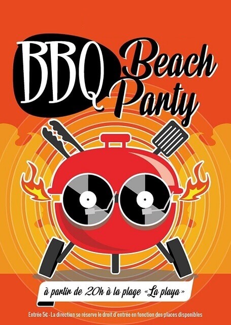 Affiche Beach Party de la Finale Championnat de France de Barbecue BBQ 2021 aux Saintes Maries de la Mer en Camargue