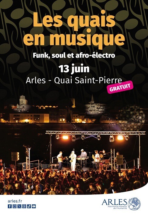 festival-les-quais-en-musique-arles-2026-affiche Festival Les Quais en Musique 2026 sur le quai Saint Pierre à Trinquetaille à Arles