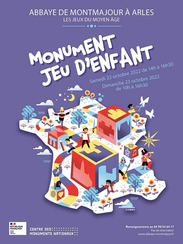 Monument Jeu d'Enfant 2022 à l'Abbaye de Montmajour à Arles