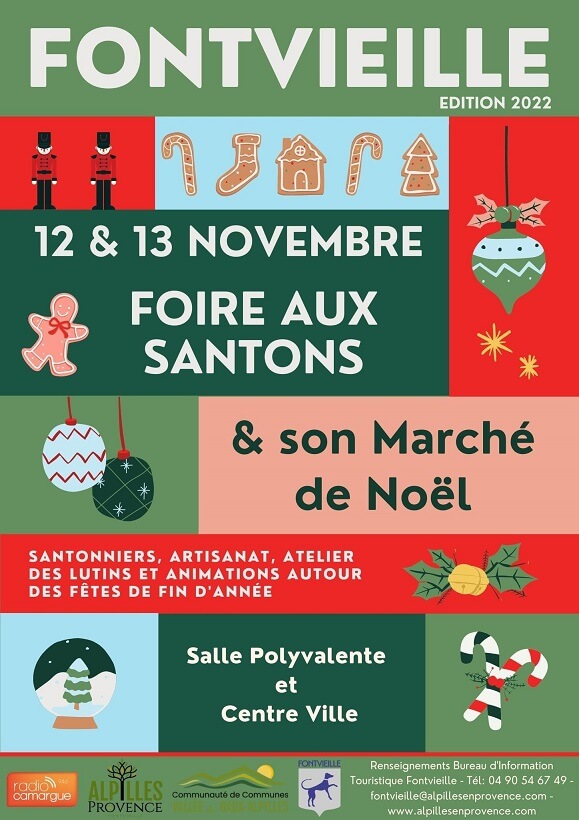 Foire aux santons et marché de Noel 2022 à Fontvieille