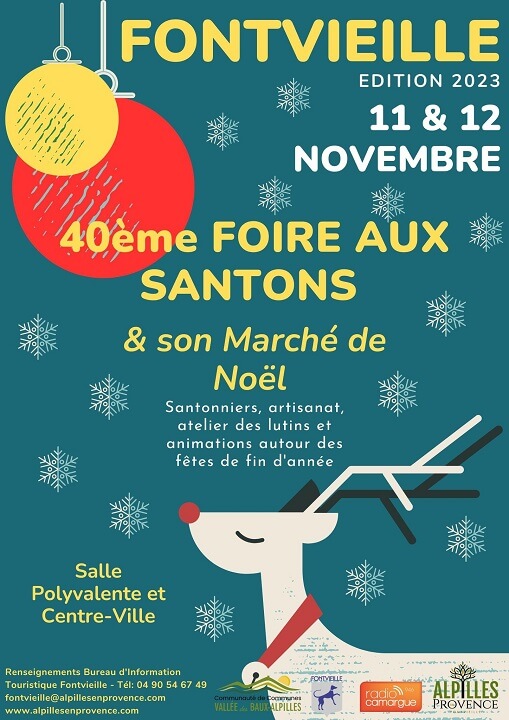 Foire aux santons et marché de Noel 2023 à Fontvieille