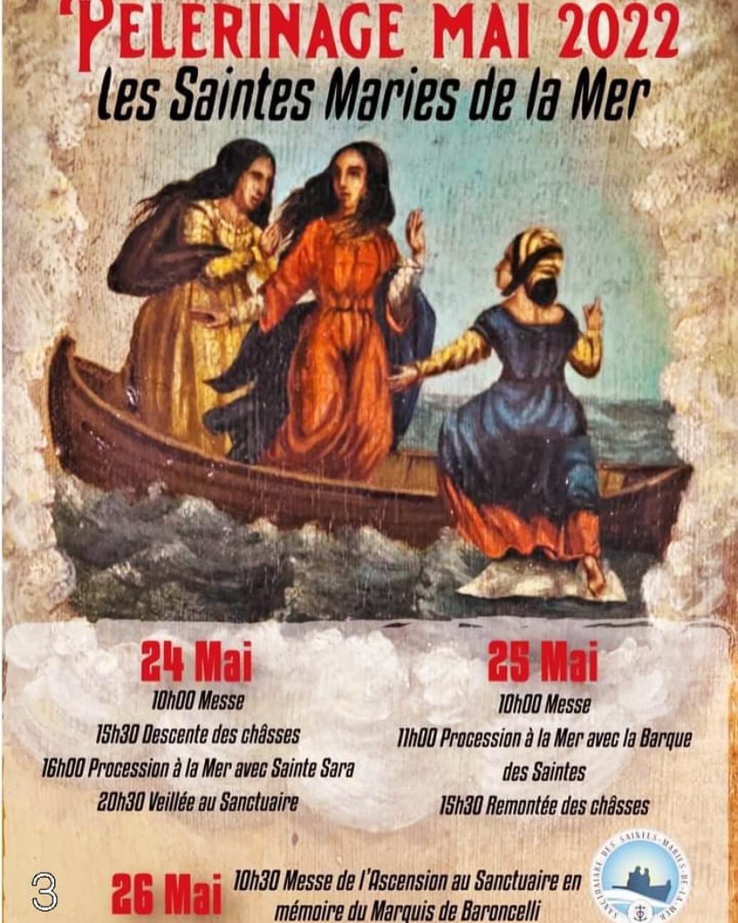 Affiche de la Fête des Gitans 2022 aux Saintes Maries de la mer