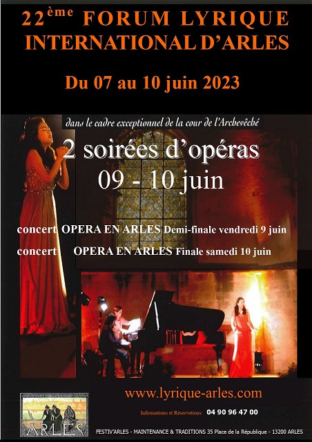 Forum Lyrique International d'Arles 2023 et Opéra en Arles dans la cour de l'archevêché