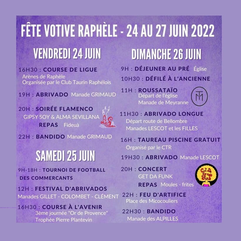 Fête votive 2022 à Raphèle les Arles