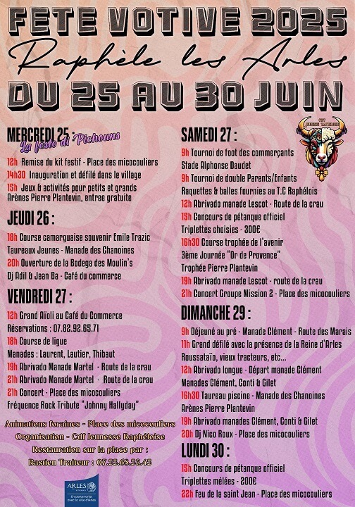 Fête Votive de Raphèle les Arles 2025