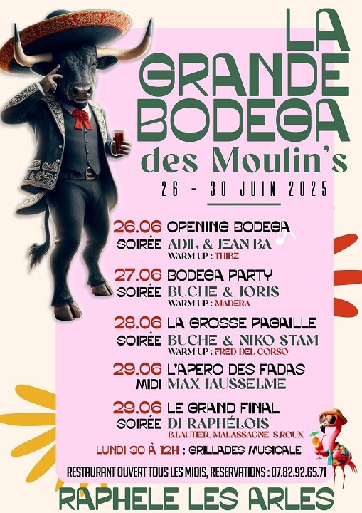 Bodega des Moulin's à la Fête Votive de Raphèle les Arles 2025