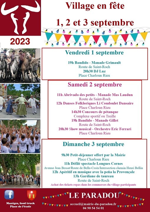 Fête votive 2023 à Paradou dans les Alpilles