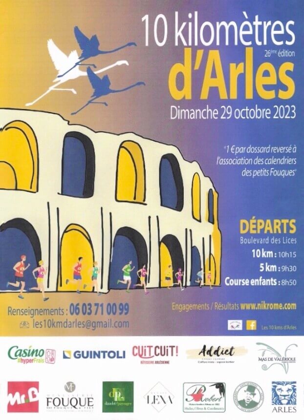 Course à pied 10 kilomètres d'Arles 2023