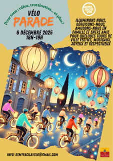 Parade vélos lumineux saint Rémy Noël 2025