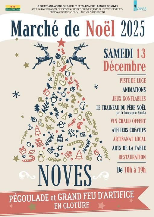 Marché de Noël 2025 à Noves - le programme