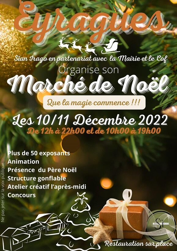 Marché de Noêl d'Eyragues 2022 - Le programme complet des fêtes de Noël