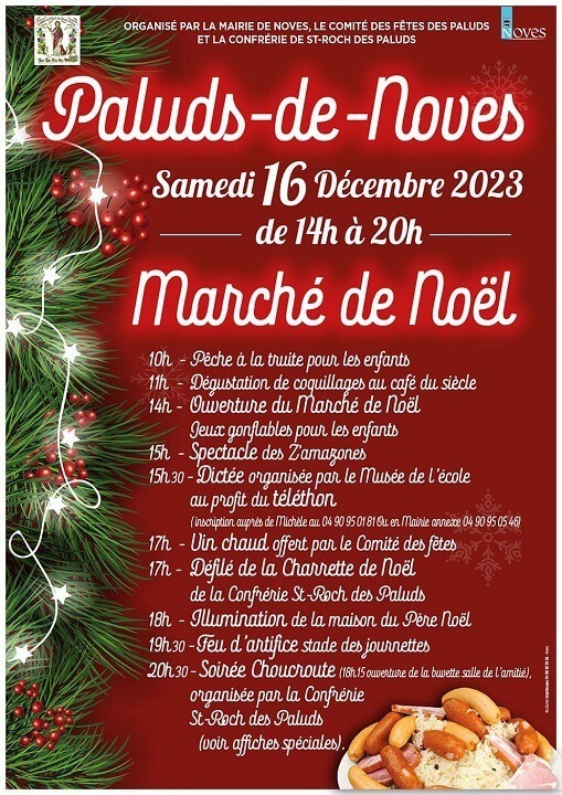 Marché de Noël et Feu d'artifice 2023 à la Paluds de Noves