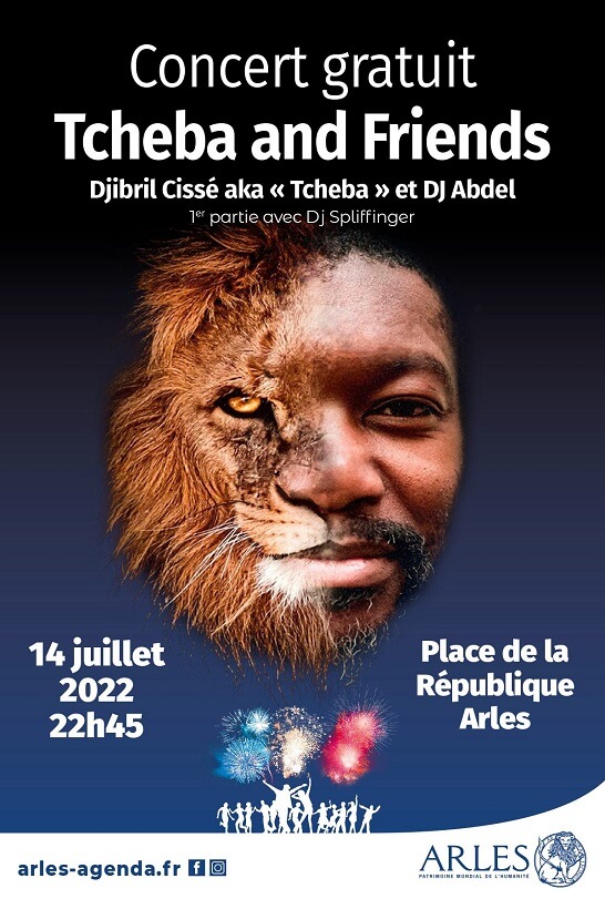 Fête 14 juillet 2022 à Arles : concert Djibril Cissé place de la république