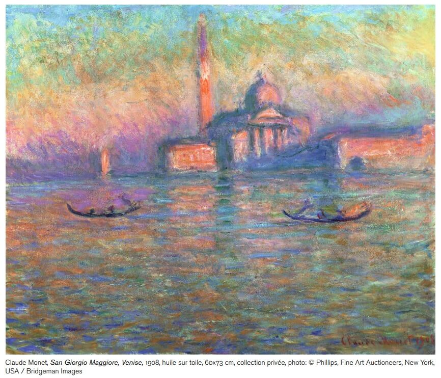 Monet dans l'exposition immersive "Venise la Sérénissime" 2022 aux Carrières des Lumières des Baux de Provence