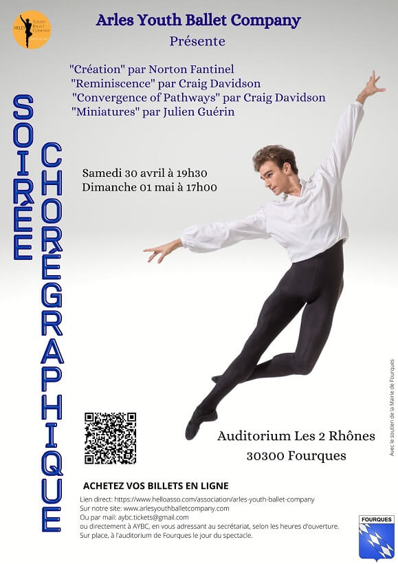 Soirées Chorégraphiques 2022 du Arles Youth Ballet Company à l'auditorium de Fourques 30300