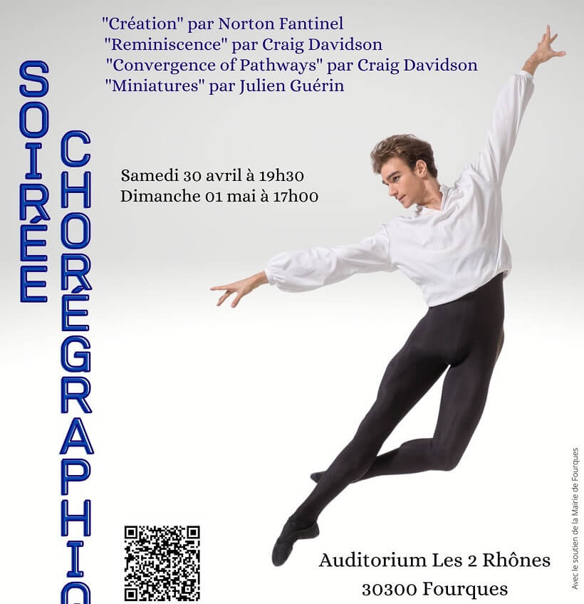 Soirées Chorégraphiques 2022 du Arles Youth Ballet Company à l'auditorium de Fourques 30300