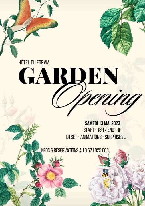 Garden Opening Party 2023 à l'Hôtel du Forum à Arles