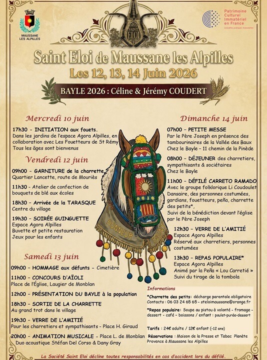 Fête de la Saint Eloi 2026 à Maussane