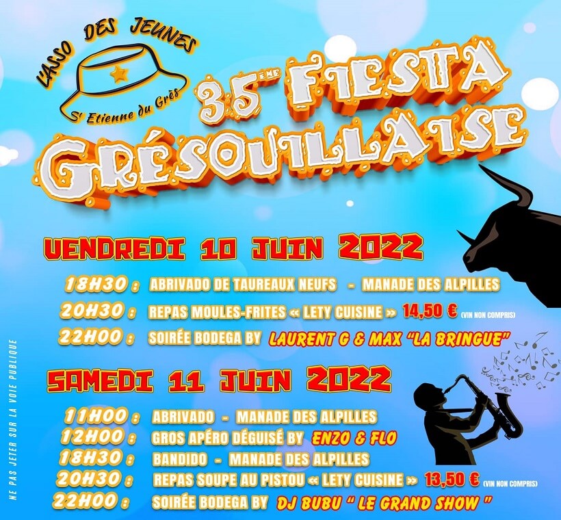 Fiesta Grésouillaise 2022 à Saint Etienne du Grès