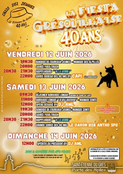 fiesta-gresouillaise-2025-saint-etienne-du-gres-affiche Fiesta Grésouillaise 2026 à Saint Etienne du Grès