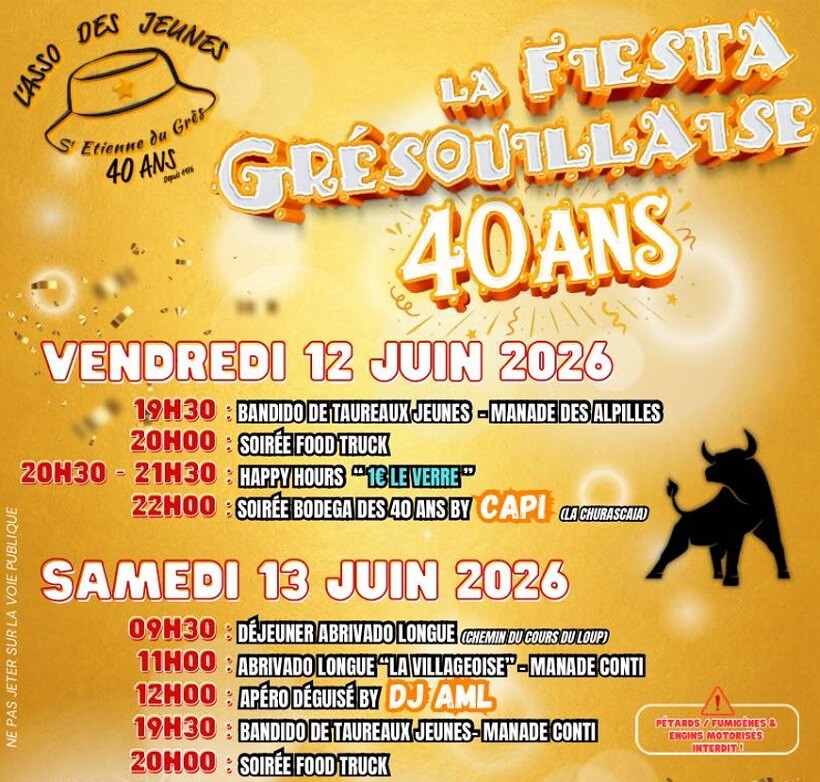 Fiesta Grésouillaise 2026 à Saint Etienne du Grès