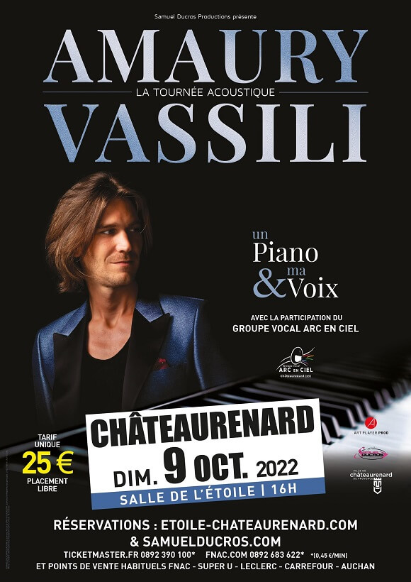 Concert d'Amaury Vassili à la salle de l'Etoile à Châteaurenard le 9 octobre 2022