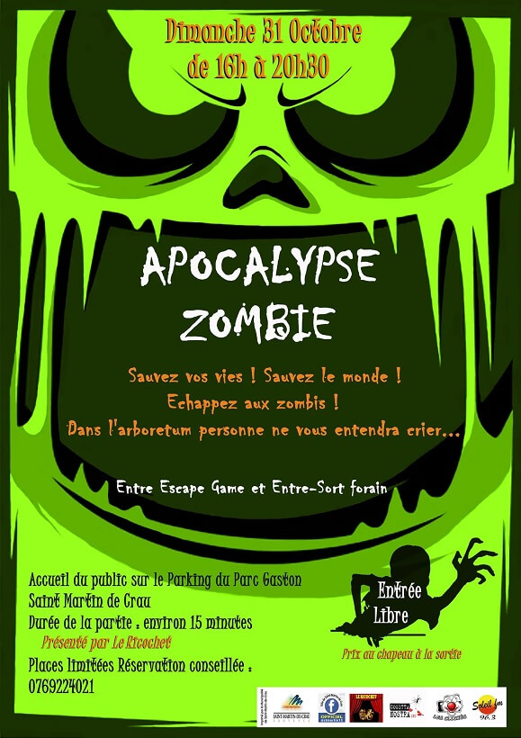 Escape game Apocalyspe Zombi Halloween 2022 à Saint Martin de Crau