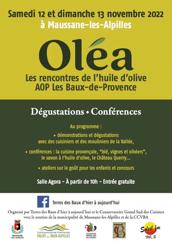 OLEA, Rencontre de l'huile d'olive 2022 à Maussane les Alpilles