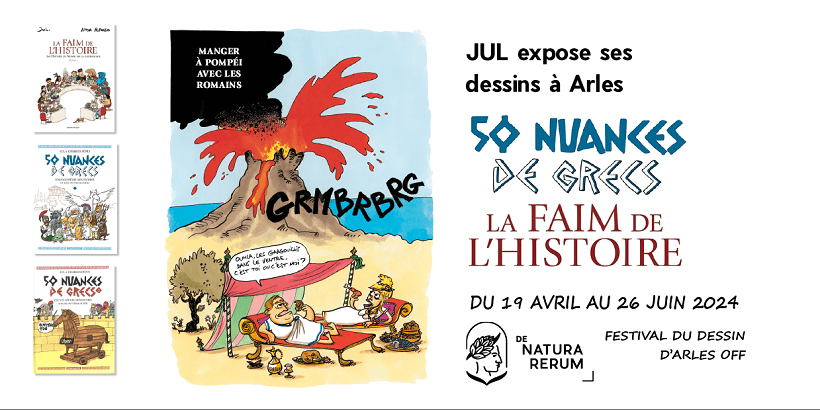 Expo Jul a la librairie Denatura Rerum à Arles à l'occasion du Festival du Dessin 2024