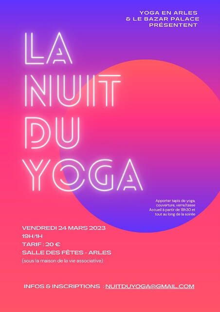 Nuit du Yoga 2023 à Arles