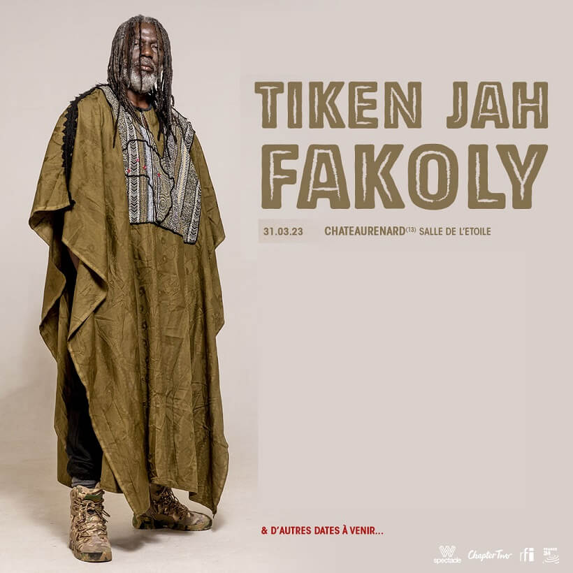 Concert Tiken Jah Fakoly à la salle de l'Etoile à Châteaurenard le 31 mars 2023