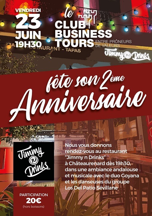 2ème anniversaire du Club Business Tours au Jimmy N Drinks à Châteaurenard le 23 juin 2023