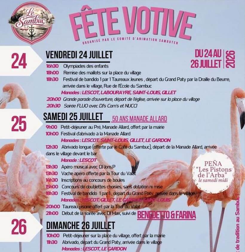 Fête votive Le Sambuc Camargue 2026