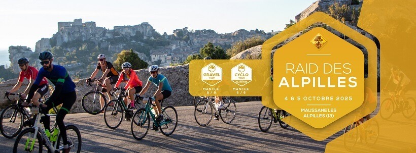 Course cycliste le Raid des Alpilles 2025 à Maussane