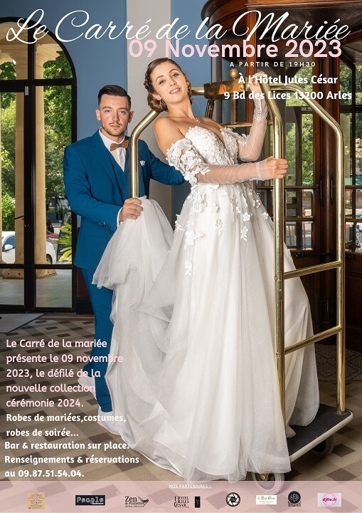 Défilé des collections 2024 de la boutique Le Carré de la Mariée spécialisée dans le mariage à Arles