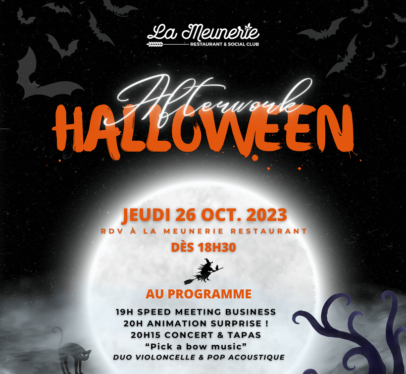 Afterwork d'Halloween des Entrepreneurs duPays d'Arles le 26 octobre 2023 à la Meunerie à Arles