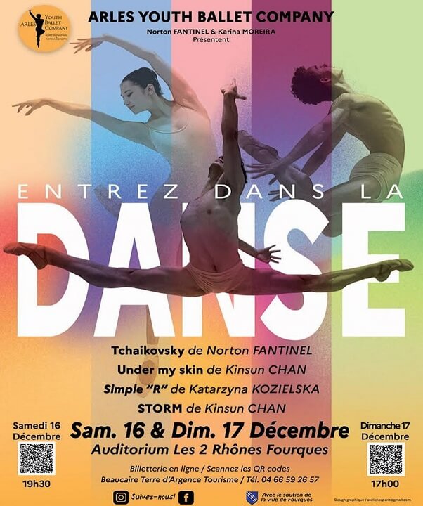 Spectacle Entrez dans la Danse du Arles Youth Ballet les 16 et 17 décembre 2023 à l'auditorium de Fourques