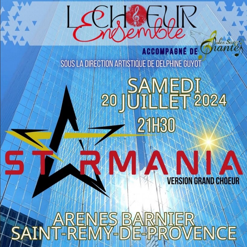 Concert Starmania version Grand Choeur le 20 huillet 2024 aux arènes Barnier de Saint Rémy de Provence