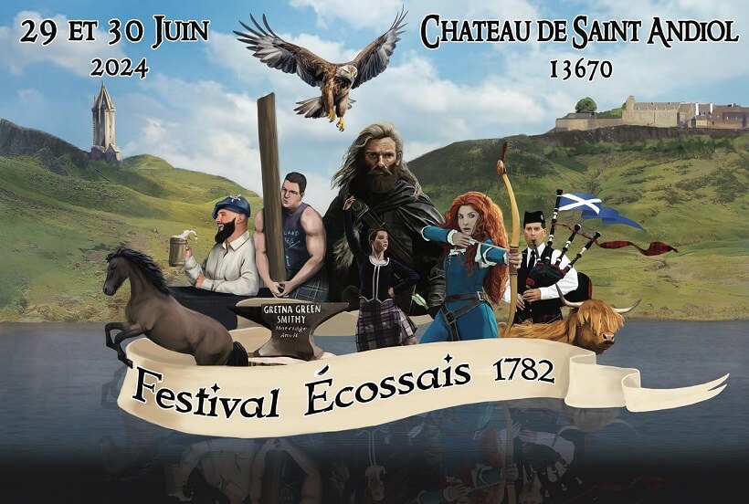 Festival 2cossais 1782 les 29 et 30 juin 2024 au château de Saint Andiol
