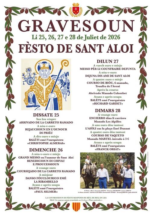 Fête de la Saint Eloi 2026 à Graveson : infos, programme et bons plans