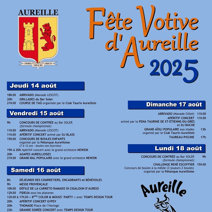 fête votive 2024 Aureille
