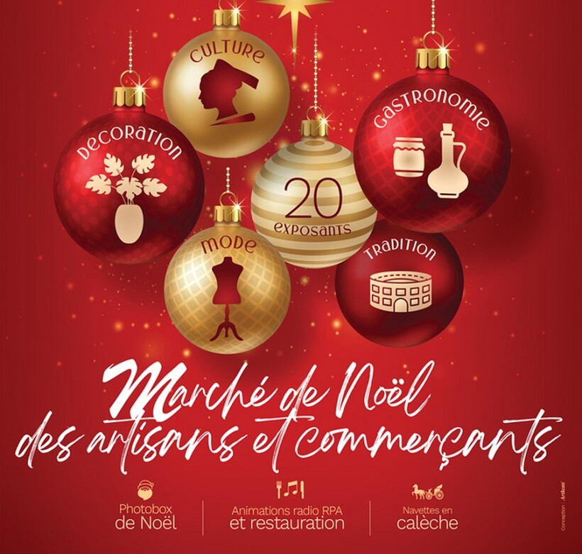 Marché de Noël 2025 des commerçants arlésiens à la chapelle des Trinitaires à Arles