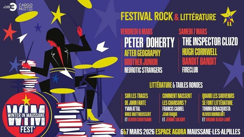 Festival rock et littérature WIMFEST 2026 à Maussane les Alpilles