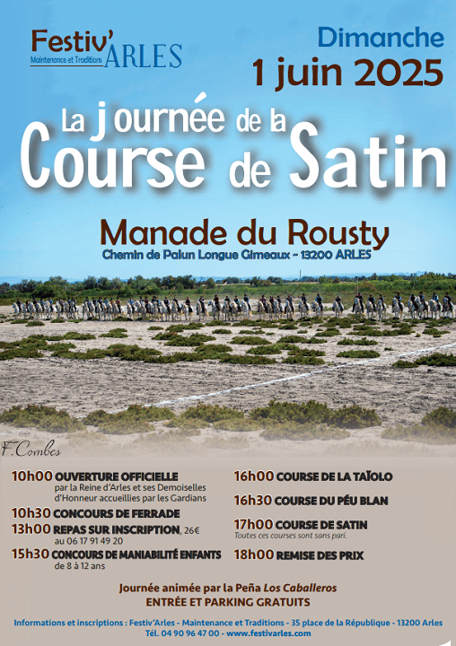 Affiche Course de Satin 2025 en Camargue