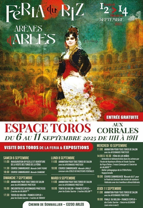 Espace Toros de la Féria du Riz 2025 à Arles