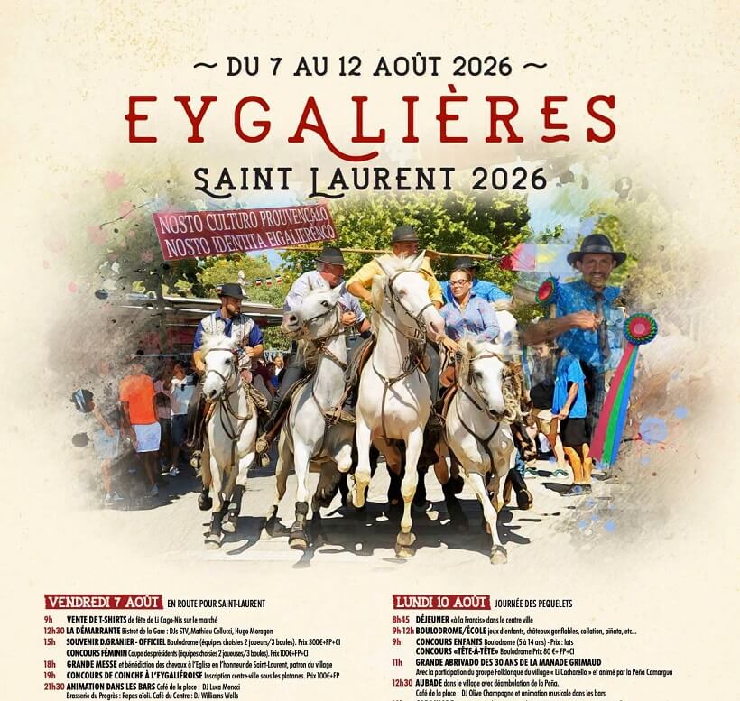 Fête de la Saint Laurent 2026 à Eygalières