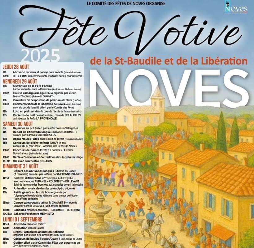 Fête Votive de la St Baudile et Libération 2025 à Noves 13