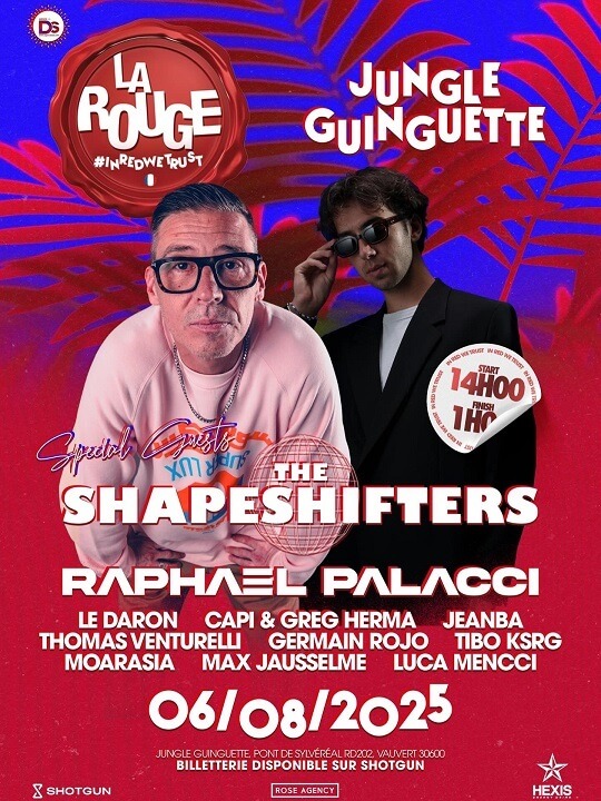 Soirée La Rouge en Camargue le 6 août 2025 à Jungle Guinguette