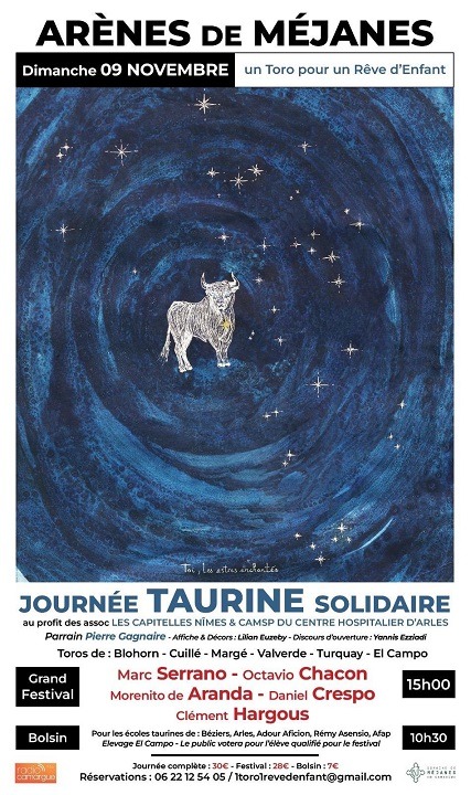 journee-taurine-solidaire-mejanes-camargue-2025-novembre Journée taurine solidaire le 9 novembre 2025 aux domaine de Méjanes en Camargue